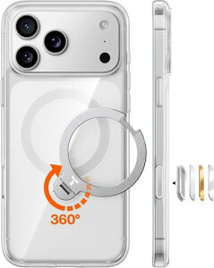 TORRAS iPhone 17 Pro �p �P�[�X�y���@�\��́E360°�V��_��]�X�^���h�z Magsafe�Ή� �yOstand Q3 Spin�z���ϋv�� �ϏՌ� �[���}�C���X�^���h �����O �c�����Ή� �}�O�l�b�g���� �}���[�d�Ή� �w��h�~