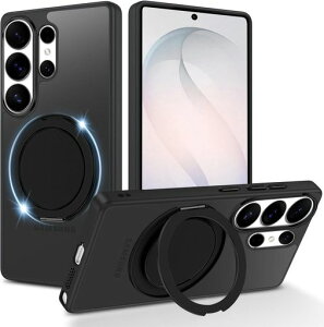CexitesuoForGalaxyS26Ultra�P�[�X���N���A�����O�t��360°��]�X�^���hMagSafe�Ή����C�A���X�[�d�Ή��ϏՌ��M�����N�V�[S26Ultra�J�o�[���^�y�ʐl�Cgalaxys26ultra