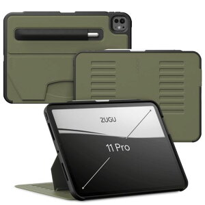 ZUGU CASE iPad Pro 11�C���`�P�[�X M4/M5 2024/2025 [�I���[�u�O���[��]