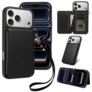 TOMEYOUCASEforiPhone17ProMax�P�[�X���F�w�ʎ蒠�^IC�J�[�h���[����PU���U�[�l�C���������z�^�J�o�[�A�b�v����phone17ProMax�p�X�}�z�P�[�X�X�^���h�@�\�A�C�t�H��17�v��
