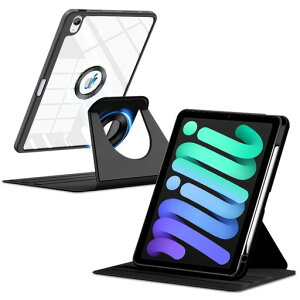 ShinKiniPad8.3�C���`�ی�P�[�XiPadmini(A17Pro)��7����2024/iPadmini��6����2021�Ή�360�x��]�����^���O���\�ȃ}�O�l�b�g�J�o�[�ی�P�[�XTPU�f��+PC����