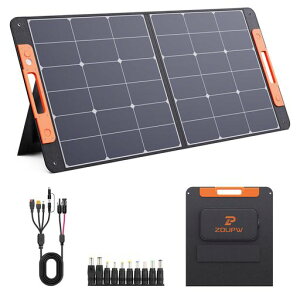 ZOUPW100W�o�b�N�R���^�N�g�\�[���[�p�l��N�^16BB25%������Type-C���ڏ[�d���ڃX�}�z/�^�u���b�g�֋��d�܂肽���ݎ�IP67�h���e��|�[�^�u���d���ɑΉ�5in1�ڑ��P�[�u���t���L�����v�Ԓ����h�Ёc