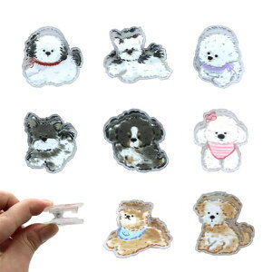 クリップ可愛い文房具三角クリップかわいい8枚入犬おしゃれ多機能紙を傷つけません挟み力がある書類/紙モノ/本の角/紙保護整理用可愛い文房具勉強グッズ