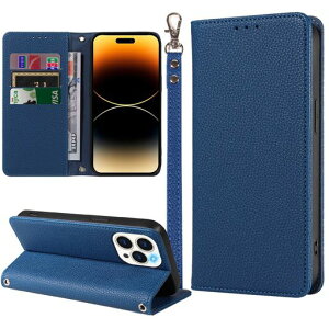 MINIKA iPhone 14 Pro �p �P�[�X �蒠�^ �X�g���b�v�t�� ����PU���U�[ 3���̃J�[�h�����[ �������y�_�[�N�u���[�z