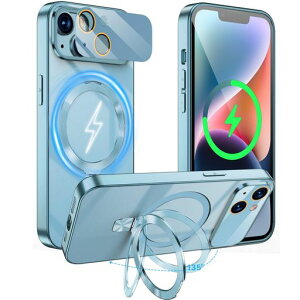 iPhone13�P�[�XMagsafe�Ή����@�\��̃}�O�l�b�g���C�����X�[�d�܂��݃X�^���h�J�����S�ʕی삢phone�J�o360°�ی�ČRMIL�K�i�ϏՌ�CD�����O�������c�����Ή��X�g���b�v���t���h�w��}���c