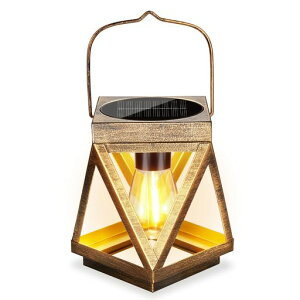 Letmyアウトドアソーラーランタンソーラーライト屋外IP65防水ガーデンライトおしゃれledランタンLED電球色夜明け自動オン/オフ庭、花壇、パティオ、玄関、ベランダ、駐車場、歩道などに…