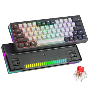 Abucow 60%���J�j�J���Q�[�~���O�L�[�{�[�h �Ԏ� �L�� �R���p�N�g�L�[�{�[�h RGB�o�b�N���C�g �S63�L�[�A���`�S�[�X�g �z�b�g�X���b�v�Ή��L�[�L���b�v �l�ԍH�w�f�U�C�� Windows/Mac�Ή�