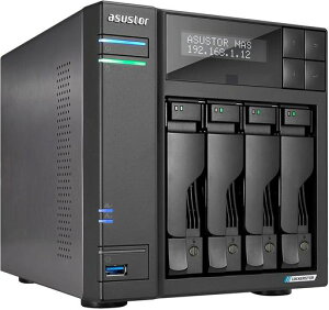 ASUSTOR ASUS�q��� NAS �L�b�g 4�x�C AS6704T Lockerstor 4 Gen 2 4xM.2 NvMe SSD�X���b�g Intel Celeron N5105 �N�A�b�h�R�A 2x2.5GbE�����|�[�g DDR4 4GB������