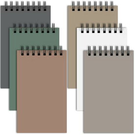 6ピーススパイラルノートダブルループポケットノートオフィススタイルミニノートポケット小型ノート3x5小さなスパイラルノート自宅学校オフィス旅行アクセサリー-カラー