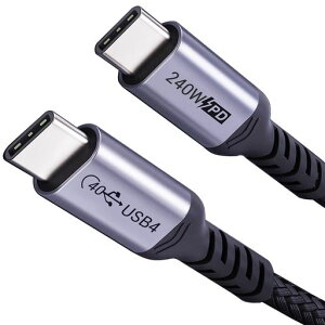 USB4�P�[�u��1m�ASUMPK240WUSBC�P�[�u���A40Gbps�����f�[�^�`���AThunderbolt4�AThunderbold3�A�f�B�X�v���C�AiPhone15ProMax�̒P8K/�f���A��4k�f�B�X�v���C�ɑΉ�