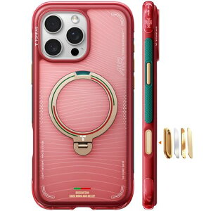 TORRAS �|���g�K����\�T�b�J�[�`�[�� iPhone 16 Pro Max �p �P�[�X�y�G�A�o�b�O �����ی�E�ČR MIL�K�i �zOstand Q3 Air MagSafe�Ή� �����O 360°�}�O�l�b�g�X�^���h �c�����Ή� �}�O�l�b�g���� �ϏՌ�