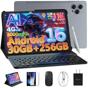 【Android164GLTEタブレット】DOOGEEG6アンドロイド16タブレット11インチ30GB+256GB+2TBTF拡張90HzIPS大画面WidevineL1Netflix対応顔認識13MP/5MPカメラ