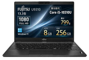 �x�m�ʃm�[�g�p�\�R�� ��10����Core i5-10310U 8GB 256GBSSD �y��798g lifebook U9310 13.3�C���`