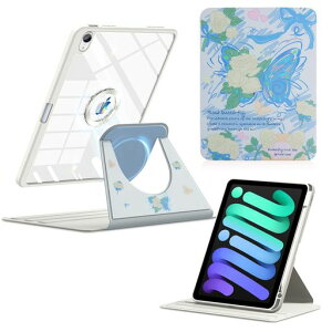 ShinKiniPad8.3�C���`�ی�P�[�XiPadmini(A17Pro)��7����2024/iPadmini��6����2021�Ή�360�x��]�����^���O���\�ȃ}�O�l�b�g�J�o�[�ی�P�[�XTPU�f��+PC����