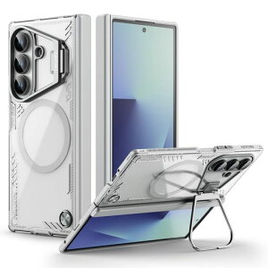 NillkinGalaxyZfold7�P�[�X�N���A�����X�^���h�@�\�q���W�ی�Magsafe/MagFit�Ή����C�����X�[�d�Ή��}�O�l�b�g�z���M�����N�V�[ZFold7�G�R�f�ނ��菝�h�~���^�㎿�r�W�l�X�ɍœK