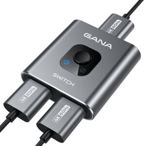 HDMI�ؑ֊� 4k@60hz HDMI���z��AGANA�o���� hdmi�Z���N�^�[ 1����2�o��/2����1�o�� �蓮 Hdmi �؂�ւ��� Xbox PS5/4/3 DVD�v���[���[Fire Stick�K�p �O���[