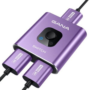 HDMI�ؑ֊�y4k@60hz�zHDMI���z��AGANA�o���� �Z���N�^�[ 1����2�o��/2����1�o�� �蓮 �؂�ւ��� Xbox PS5/4/3 DVD�v���[���[Fire Stick�K�p ��