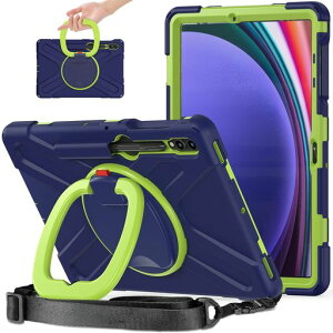 GalaxyTabS10+/S9Plus/S9FEPlus/S8Plus/S7FE/S7Plus�P�[�X�ϏՌ����360�x��]�X�^���h�n���h���t�����F�y���V�����[���߉\�n���h�X�g���b�v�ƌ��|���[�t�������h�~�A�E�g�h�A