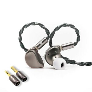 BQEYZ Winter2 �C���C���[���j�^�[ �L���C���z�� DD+BC HiFi �Q�[�~���O�C���z�� ���E���P�[�u�� �L���w�b�h�t�H�� �I�[�f�B�I�t�@������ (�u���E��, 3.5mm+4.4mm)