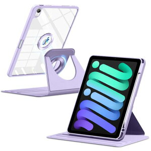ShinKiniPad8.3�C���`�ی�P�[�XiPadmini(A17Pro)��7����2024/iPadmini��6����2021�Ή�360�x��]�����^���O���\�ȃ}�O�l�b�g�J�o�[�ی�P�[�XTPU�f��+PC����