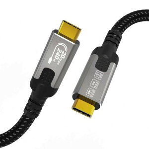 CABLAPTOP USB C�P�[�u�� 0.5m�AUSB 3.2 20Gbps �f�[�^�]���A240W �����[�d Type C to Type C�A4K@144Hz / 60Hz�A8K@30Hz USB C ���j�^�[�r�f�I�P�[�u���AThunderbolt