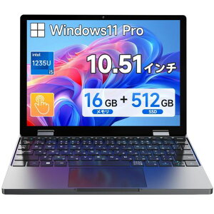 Zwide CPU Core i5-1235U N11 �m�[�g�p�\�R�� 10.51�C���` Wi-Fi 6 Windows 11PRO ���{��L�[�{�[�h 16GB LPDDR5+512G SSD 1920*1280 �^�b�`�X�N���[�� 360�x��] 2in1