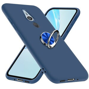 XperiaXZ2ケースリング付きシリコン保護ケース磨り表面SO-03KSOV37ケースXZ2スマホケースtpuスリム薄型ストラップホール付き一体型指紋防止軽量人気ソニーエクスペリアXZ2携帯カバー青