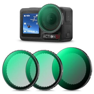 K&FCONCEPTOsmoAction5Pro/4/3�p�t�B���^�[�Z�b�g(CPL+ND2-32+1/4�u���b�N�~�X�g)��ND�t�B���^�[�����t�B���^�[CPL�Ό��t�B���^�[�u���b�N�~�X�g�t�B���^�[�����Y�ی�AGC���w�K���X