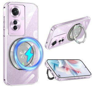 CexitesuoForOPPOReno11A5G�P�[�X�N���A�����O�t��360°��]�X�^���h�ϏՌ��I�b�|���m11A�J�o�[���^�y�ʐl�COPPOReno11A�X�}�z�P�[�X����TPU�ԍڃz���_�[�Ή�(�N���A)