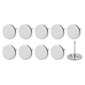 METALLIXITY室内装飾品ネイル鋲11x13x1.2mm50個鉄フラットヘッドプッシュピン住宅建設家庭キッチン家具用シルバートーン