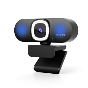 Nuroum 4K WEB�J���� LED�����O���C�g�t�� �E�F�u�J���� �t��HD 60fps �m�C�Y�L�����Z�����O�}�C�N�t�� �I�[�g�t�H�[�J�X ������p�����@�\�t�� 90°����p �~���[�g�@�\ �v���C�o�V�[�ی� USB�v�c