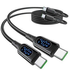 MINSLISDC03USBTypeCケーブル【140W/5A2本セット】PD対応Type-CtoType-C急速充電出力スクリーン表示ナイロン編みタイプc充電コードiPhone17/17Pro/17Plus/17