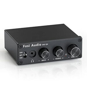 Fosi Audio Q4 DAC �w�b�h�t�H���A���v ���^ �~�j�X�e���I 24�r�b�g ���f�W�^�� �R���p�N�g �_�b�N �w�b�h�z���A���v 192KHz PC-USB/��/����/RCA���� MAC/PC/TV/PS4/DVD�Ή�