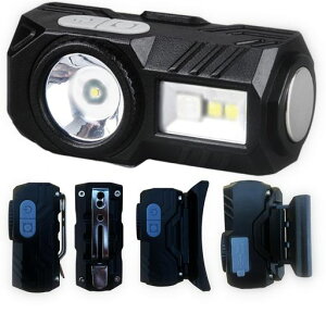 【2024製品】TokyoTomi5色多機能ミニライト/懐中電灯/ヘッドライト/400ルーメン/10~24時間/充電式/Type-C充電/広角照明・スポット照明両方あり/作業灯キャンプ登山夜釣りランニング防災日本品質…