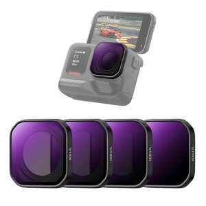 K&F CONCEPT Insta360 Ace pro2��p1��2�� ND&PL�t�B���^�[�Z�b�g(ND8/PL+ND16/PL+ND32/PL+ND64/PL) ND�t�B���^�[ PL�t�B���^�[ AGC���w�K���X �����ߗ� �����ʒ��� ���ˏ���