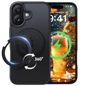 �y2026�ō�����&��_360�x��]�zCASEKOO iPhone 17 �p �P�[�X MagSafe�Ή� �ČRMIL�K�i 360°�S�����ϏՌ� �y���c�����E�p�x���R�����z �ő�25W�}���[�d�Ή� �w��h�~/�}�b�g�d�グ/���ϖh�~/������ �c