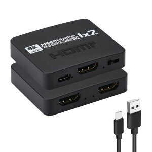 J-Wonlyus 8K@60Hz HDMI ���z�� 1����2�o�� 4K@120Hz ���� �r�f�I �����o�� HDMI 2.1 �X�v���b�^�[ �t�� 3D 1080p �g�����[�h�Ȃ� PS3/4/5�AHDTV�AROKU 4�AVCD/DVD