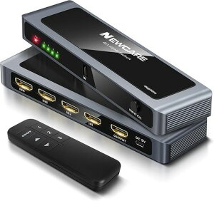 NEWCARE 4K@60Hz HDMI �ؑ֊� 4����1�o�� �����R���t�� �؂�ւ��� ����/�蓮�ؑ� �A���~������ HDMI 2.0 �Z���N�^�[ 18Gbps HDCP2.2 PS3/PS4/PS5/Switch/Fire TV/Stick�Ή�