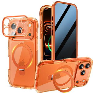 �y360°�S���ʕی�&�����Ȃ����C�X�^���h�zHAUTRKBG iPhone 17 Pro �����v���C�o�V�[�ی�P�[�X [�����v���C�o�V�[�t�B����] [MagSafe�Ή�] [�J�����S�ʕی�]