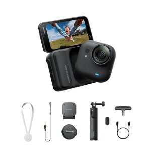 �y�����������񈤗p�z Insta360 GO Ultra Vlog�L�b�g �~�b�h�i�C�g�u���b�N- �|�P�b�g���琢�E���ς��