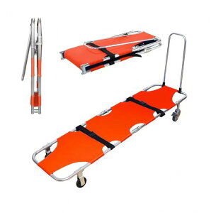 TUIYIDUO担架たんか折りたたみストレッチャーアルミニウム合金簡易担架縦185x横50cm耐荷重200kgキャスターと安全ベルト付き軽量コンパクト持ちやすい防水滑り止め救護防災介助緊急介護