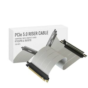 LINKUP - AVA5�A�[�}�[ PCIE 5.0 ���C�U�[�P�[�u�� | RTX5090 RX9070 GPU�ɑΉ� | x16 128GB/s���x | PCIe 4.0 & WRX80/WRX90E�ƌ݊������� | �E�p �z���C�g 25cm(�S��