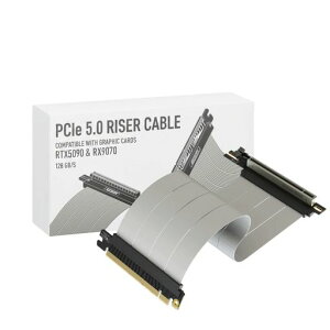 LINKUP - AVA5�A�[�}�[ PCIE 5.0 ���C�U�[�P�[�u�� | RTX5090 RX9070 GPU�ɑΉ� | x16 128GB/s���x | PCIe 4.0 & WRX80/WRX90E�ƌ݊������� | �E�p �z���C�g 25cm(�S��