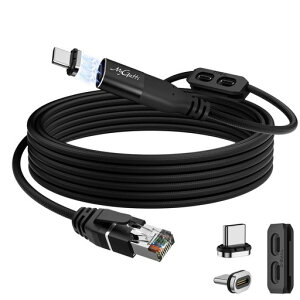 LAN�P�[�u��1M�}�O�l�b�gRJ45�C�[�T�l�g�ϊ�USB3.1Type-C�P�[�u�����E���M�K�r�b�g�L�������R�[�h�h�oUSB-Cto�C���^�[�l�b�g������