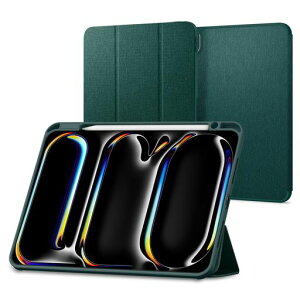 Spigen iPad Pro 11�C���` M5/M4 (2025/2024) �P�[�X �X�^���h �ϏՌ� ���菝�h�~ �t�@�u���b�N �I�[�g�X���[�v �A�[�o���E�t�B�b�g ACS07759 (�~�b�h�i�C�g�E�O���[��)