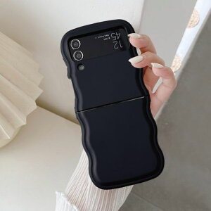 UEEBAI�Ή�SamsungGalaxyZFlip3/ZFlip45G�p�̃P�[�X�\�t�g�V���R���J�o�[�����������X�}�z�P�[�X�E�F�[�u�f�U�C�����C�����X�[�d�Ή��y�ʔ��^�ϏՌ��g�^�o���p�[�X�}�z�P�[�X