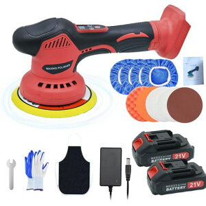 【2025新登場】電動ポリッシャー車ポリッシャー8段変速2800-6000RPM21V2x2000mAh最大150mm対応コードレス充電式研磨機ワックス鏡面磨き傷消しダブルアクション車両メンテナンス洗車用