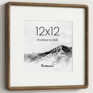 Fun Memories 12x12�C���` �z�� �|�X�^�[�t���[�� �E�H�[���i�b�g���C�� ��d�グ�ۊp 8x10�C���`�}�b�g�t�� �Ǌ|�� �u���^ ���p �ʐ^���� �M�������[�E�H�[�� �A�[�g�t���[��