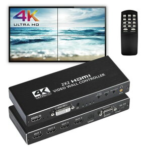 2x2 HDMI �r�f�I�E�H�[���R���g���[���[ 4K HD�f�B�X�v���C 2x2/ 1x1/ 1x2/ 1x3/ 1x4/ 2x1/ 3x1/ 4x1 1920x1080P 60Hz HDMI DVI RS232 �f������