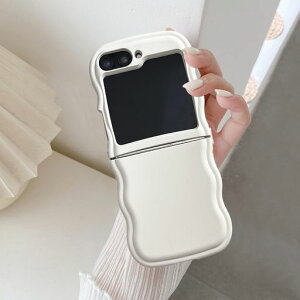 UEEBAI�Ή�SamsungGalaxyZFlip5/ZFlip65G�p�̃P�[�X�\�t�g�V���R���J�o�[�����������X�}�z�P�[�X�E�F�[�u�f�U�C�����C�����X�[�d�Ή��y�ʔ��^�ϏՌ��g�^�o���p�[�X�}�z�P�[�X